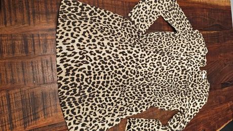 Tigrie široké šaty s dlhým rukávom zvieraci vzor, h&m,s