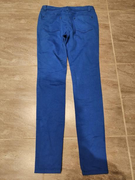 Modré džínsy v34,164,jemnučké,pružné, lindex,164