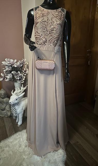 Nádherné ružové maxi spoločenské šaty orsaypremium, orsay,l / m