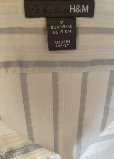 Kvalitná košeľa zn. h&m - jemný pásik v. m, h&m,m