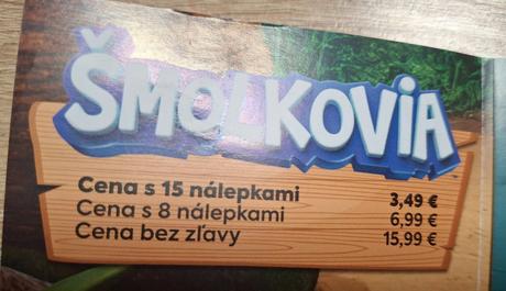 Kartičky billa plyšoví šmolkovia, 