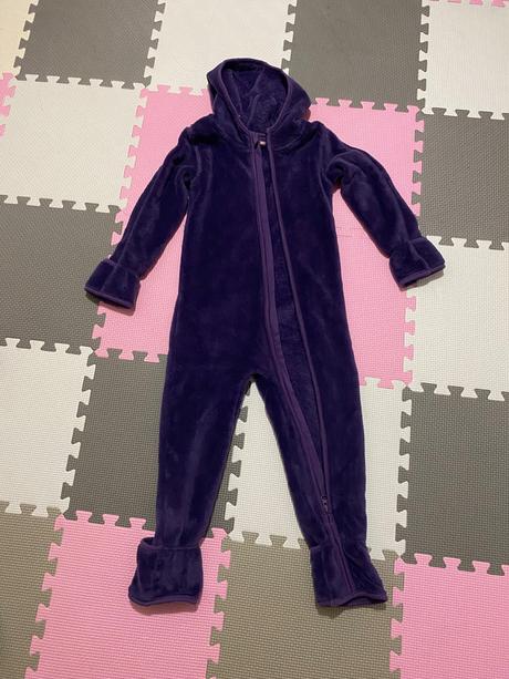 Teplý huňatý overal s kapucňou, lupilu,86