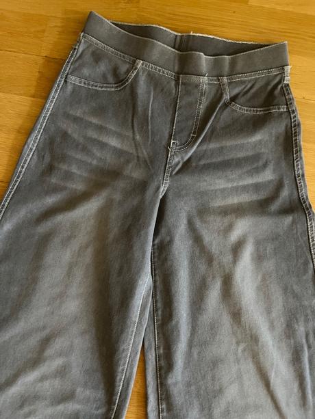 Elastické široké rifle, h&m,164