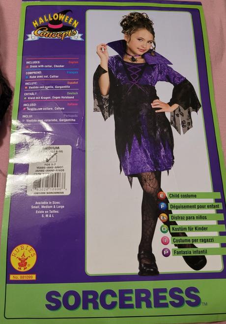 Karnevalový kostým čarodejnica, 