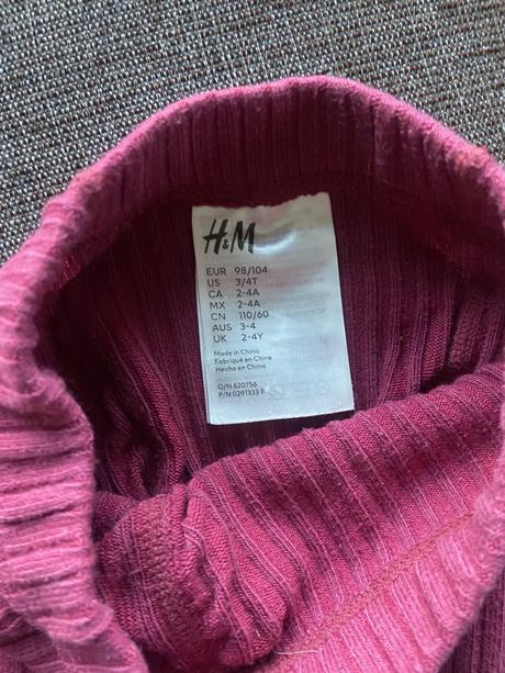 Komplet tričko+nohavice+mikina+pančuchy, h&m,98