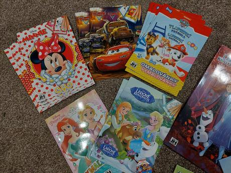 Vymaľovánky tlapková patrola, frozen, cars, minnie,