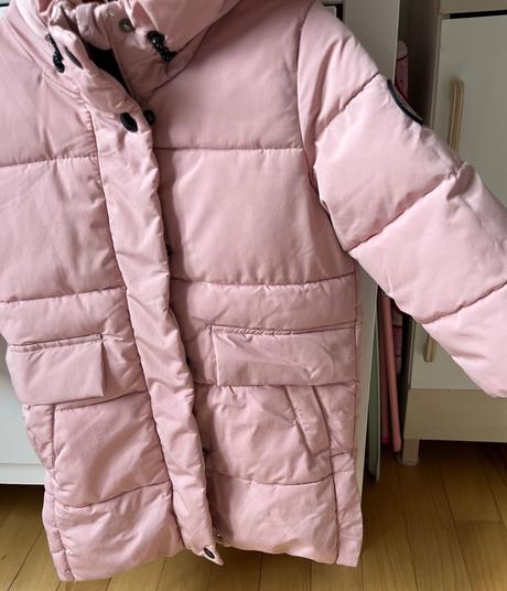 Bledoružová dlhšia zateplená bunda, c&a, 92, c&a,92