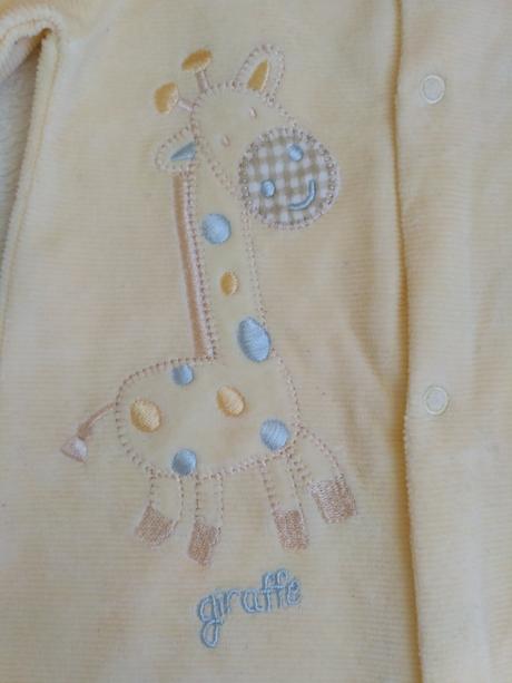 Žltý overal so sloníkom a žirafkou, just too cute,68