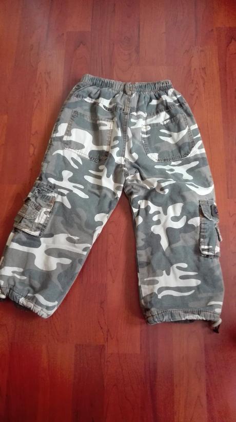 Zateplené maskacove nohavice, 98