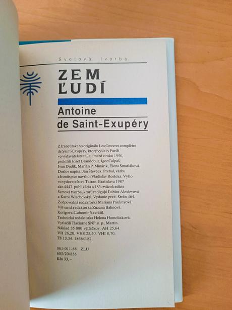 Antoine de saint-exupéry - zem ľudí, 