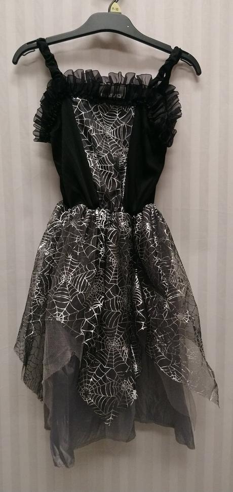 Kostým čierno strieb. pavúčie dievča basic 104-116,