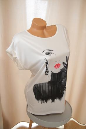 Biely vzorovaný top, m/l, m