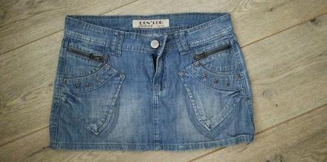 Džínsová mini sukňa, s
