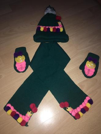 Sada čiapka, šál, rukavice, 116