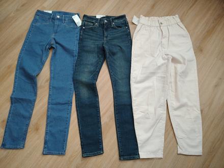 2x nove rifle h&m + nohavice zdarma, 34