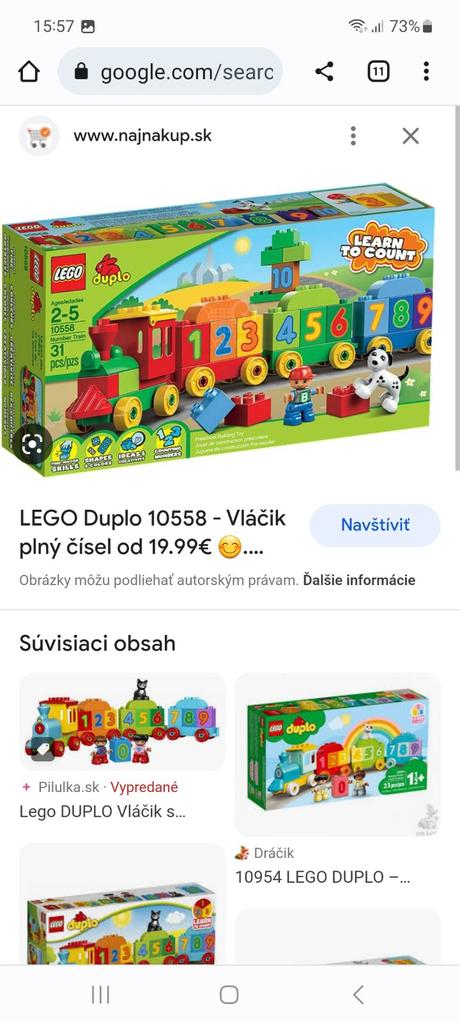 Lego duplo 10558 vláčik,