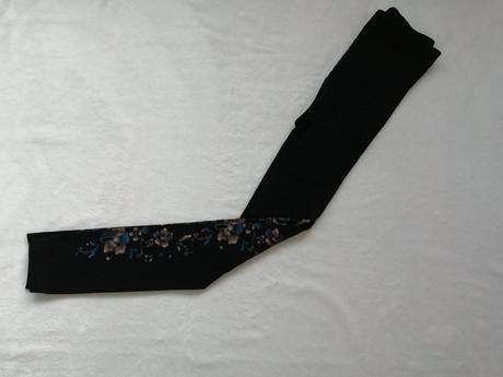 Vyteplené pančuchové legíny so vzorom, s