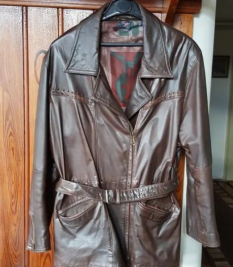 Dámska kožená bunda/krátky kabát na zips xxl, xxl