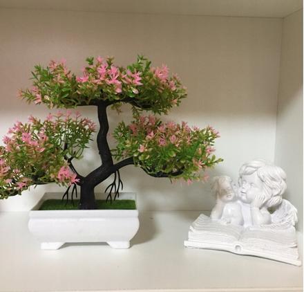 Umelý bonsai strom v kvetináči, 