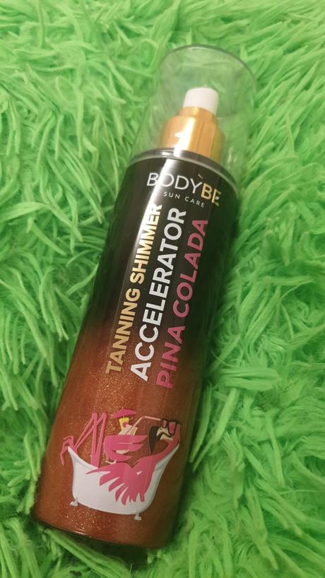 Opaľovacia voda s akcelerátorom a trblietkami nova,