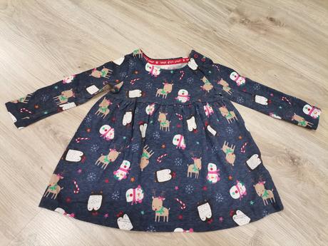 Dievčenské tmavomodré vianočné šaty, f&f,80