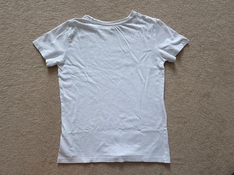 Biele tričko vhodné na telesnú pre dievča, h&m,128