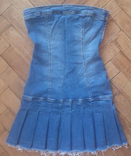 Krásne letné šaty riflové, bershka,164