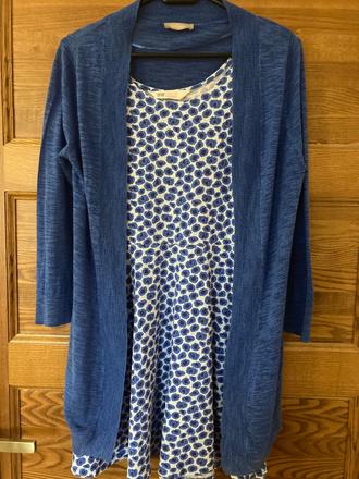 Šaty a kardigán, h&m,164