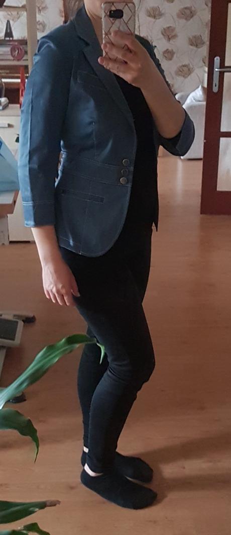 Chantall modré sako veľ. 36, chantall,36