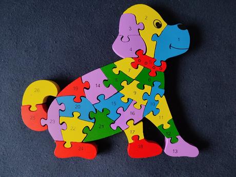 Drevená skladačka puzzle, 