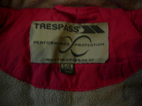 Dievcenska prechodna bunda110/116 trespass, 110