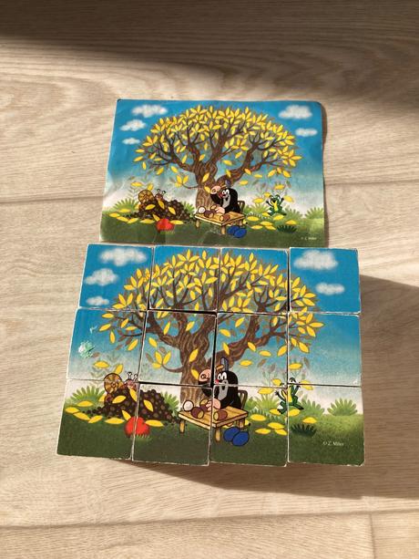 Drevené kocky krteček, 