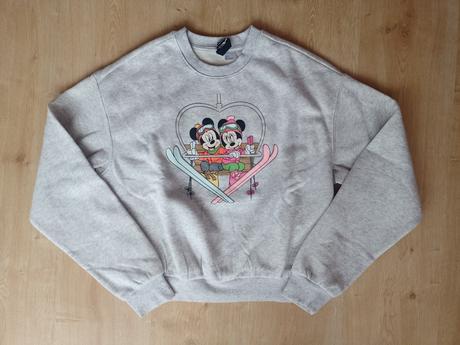 Crop top mikina minnie a mickey mouse, s