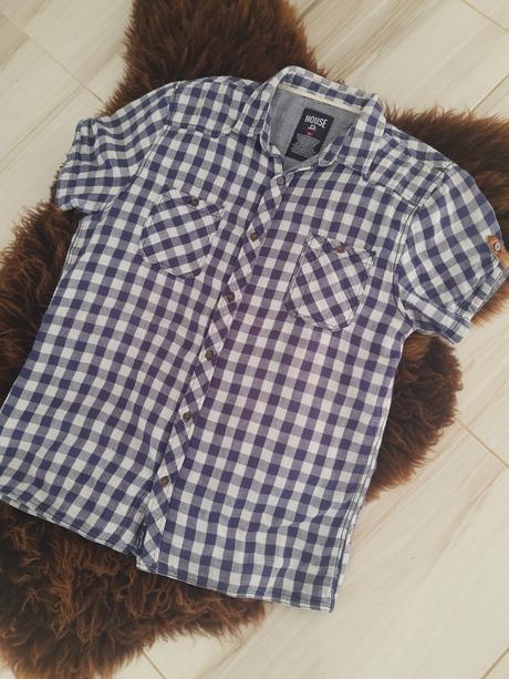 Pánska kockovaná košeľa s krátkym rukávom house, house,xl