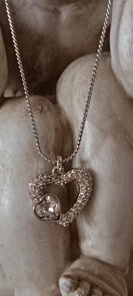 Swarovski nahrdelnik s dvojitym srdcom, swarovski