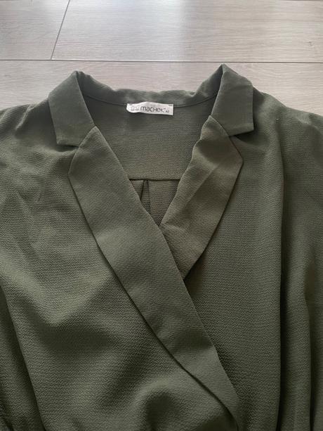 Tmavo-zelené šaty s opaskom, reserved,l