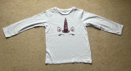 Tričko dlhý rukáv jednorožec unicorn, sinsay,122