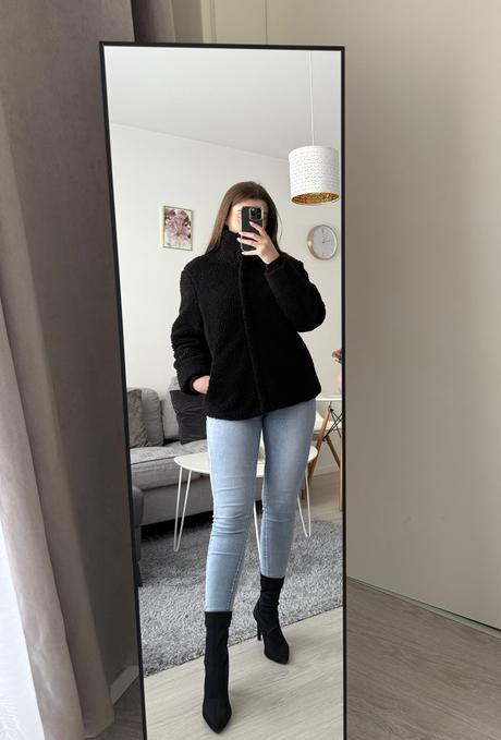Čierna dámska bunda, h&m,s