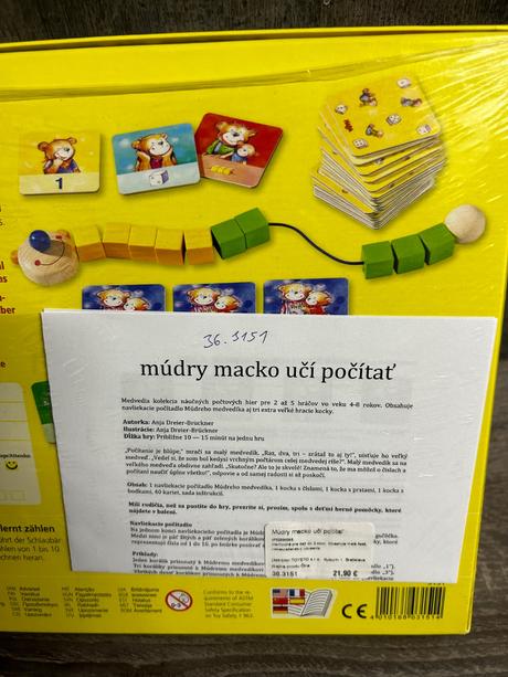 Haba mudry macko učí počítať, 