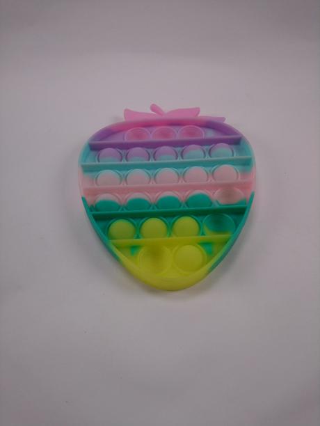 Pop it dúhová jahôdka, 11,5 x 14,5 cm,