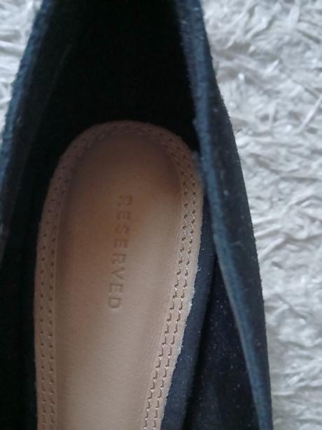 Lodičky semišové, nadčasové, reserved,37