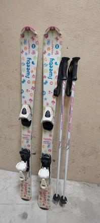 Lyže 110 cm + palice 95 cm, 110-119 cm