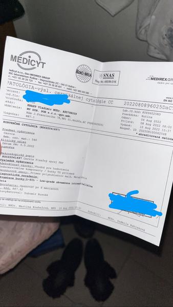 Krčok maternice - výsledok