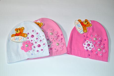 Háčkovaná čiapočka s kvetom, 80 - 158