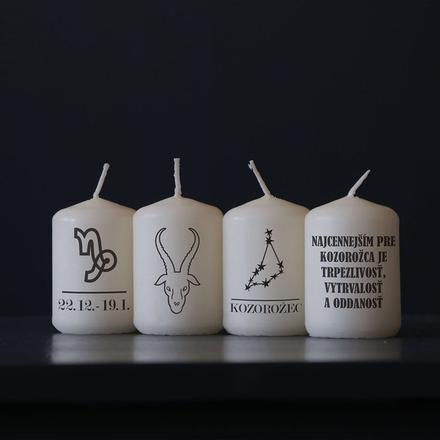 Horoskop sviečky, znamenia zverokruhu 6x4 cm, 