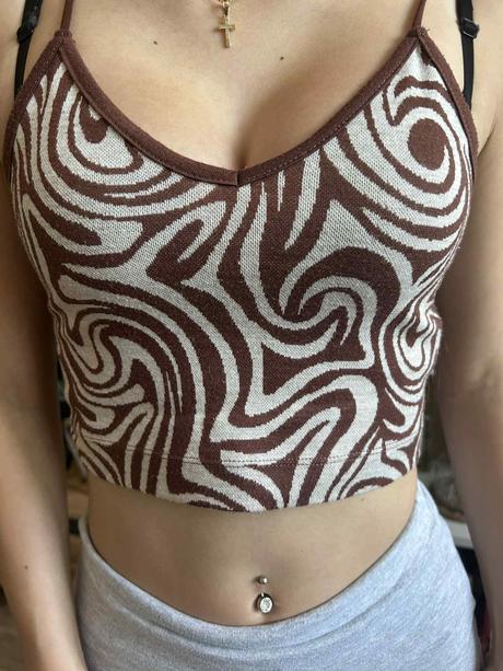 Crop top, fishbone,xs