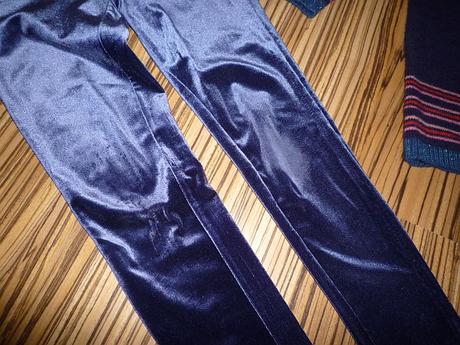 Zamatové fialové legíny monson v. 6/8r., 116