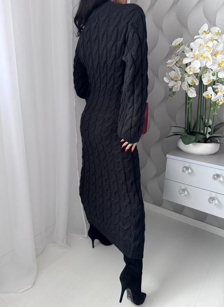 H&m - pletené dlhé šaty, h&m,xs