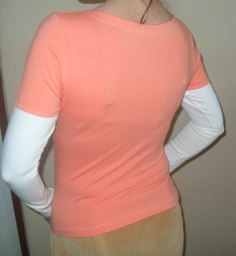 Oranžové tričko s dlhým rukávom, s