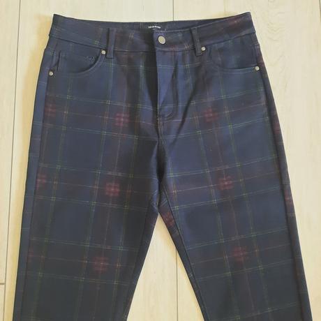 Kárované elastické nohavice, reserved,l